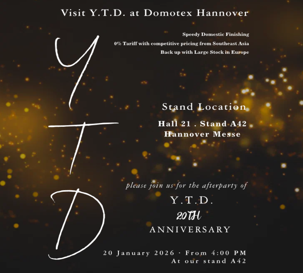 Visit Y.T.D. at Domotex Hannover 2026