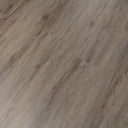 Smoked antique white wood-look WPC vinyl planks close-up, even board pattern