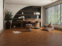 Engineered herringbone wood flooring in golden brandy warm tan plank pattern