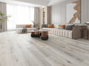 Light wood LVT plank flooring with wide boards and natural grain texture
