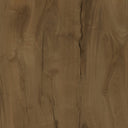 Close-up of walnut-toned wood-grain herringbone SPC flooring with plank seams