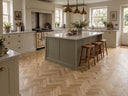 Herringbone engineered oak flooring with natural raw oak wood pattern