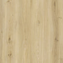 Light ivory oak SPC vinyl plank flooring close-up with wood-grain texture