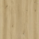 Close-up of light beige wood-grain SPC flooring with subtle knots and texture