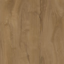Golden oak wood-look vinyl flooring close-up with fine grain and knots