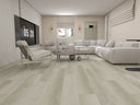 Light NovaWhite Oak vinyl plank flooring in a modern living room setting