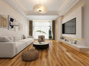 Light oak wood plank flooring