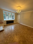 Natural brushed oiled wood parquet floor panels with Versailles geometric layout