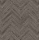 Midnight grey herringbone laminate flooring close-up with chevron plank pattern
