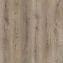 Pebble grey woodgrain laminate plank flooring close-up with visible plank seams