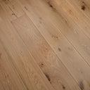 Engineered lacquered hardwood flooring planks with natural oak tone grain