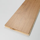 Engineered lacquered hardwood flooring plank, end detail with layered edge