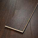 Mocha oak engineered wood flooring plank edge profile with brushed matt surface