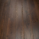 Mocha oak engineered wood flooring planks with varied dark and mid-brown grain