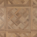 Natural wood-look SPC flooring panel, square parquet pattern, light oak tones