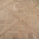 Square unfinished wood Versailles parquet panel, light wood geometric parquet layout