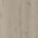 SPC vinyl plank flooring close-up, light beige woodgrain with subtle knots