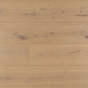 Engineered oak flooring boards in staggered pattern, light oak color with knots