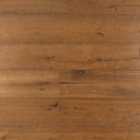 Engineered oak flooring planks in warm Berlin Oak brown, with grain and knots