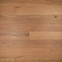 Natural oak SPC click flooring with long planks, visible wood grain, matte finish