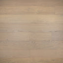 White-brushed oak SPC click vinyl floor planks with light grain, visible seams