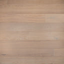 Smoked white oak SPC click flooring, brushed plank pattern in light beige