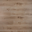 Natural oak WPC flooring planks close-up, flat surface with visible knots and grain