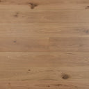 Engineered brushed lac wood flooring in light tan with wide plank pattern