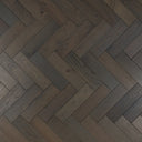 Engineered herringbone wood flooring, graphite grey brushed matte finish