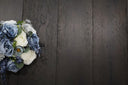 Jet black engineered wood flooring planks with visible grain detail