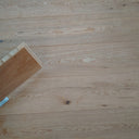 Natural engineered wood flooring plank with click profile, brushed matte light oak